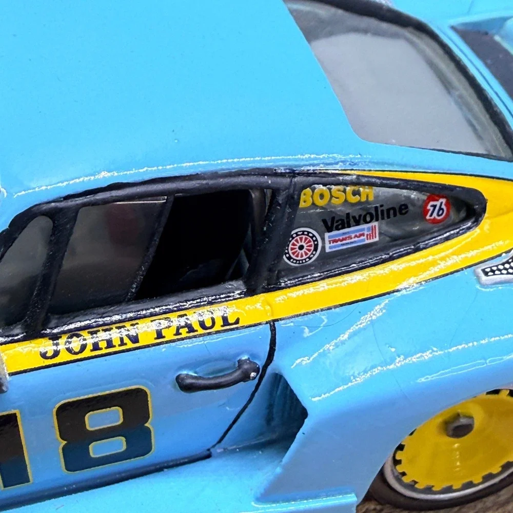 Record Porsche 935 Turbo 1/43 Scale JLP Racing John Paul Blue Yellow Resin